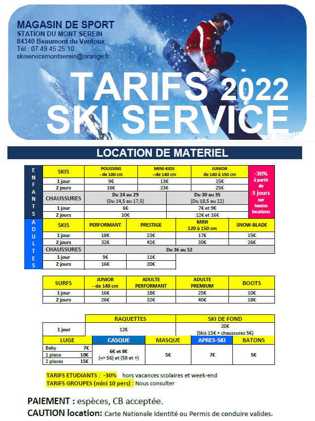 Ski service 2022